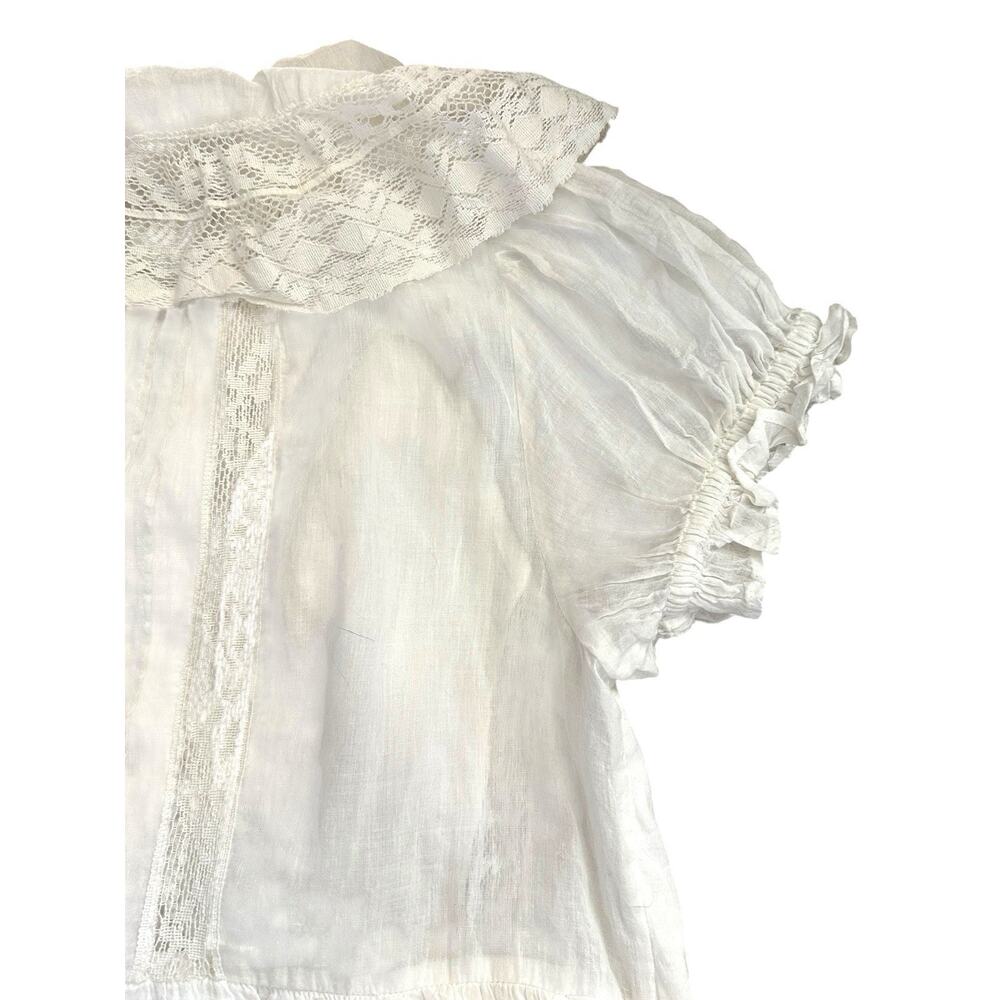 Free People Sunkissed Mini Dress Women's Size Medium 100% Cotton Ivory - Picture 7 of 11